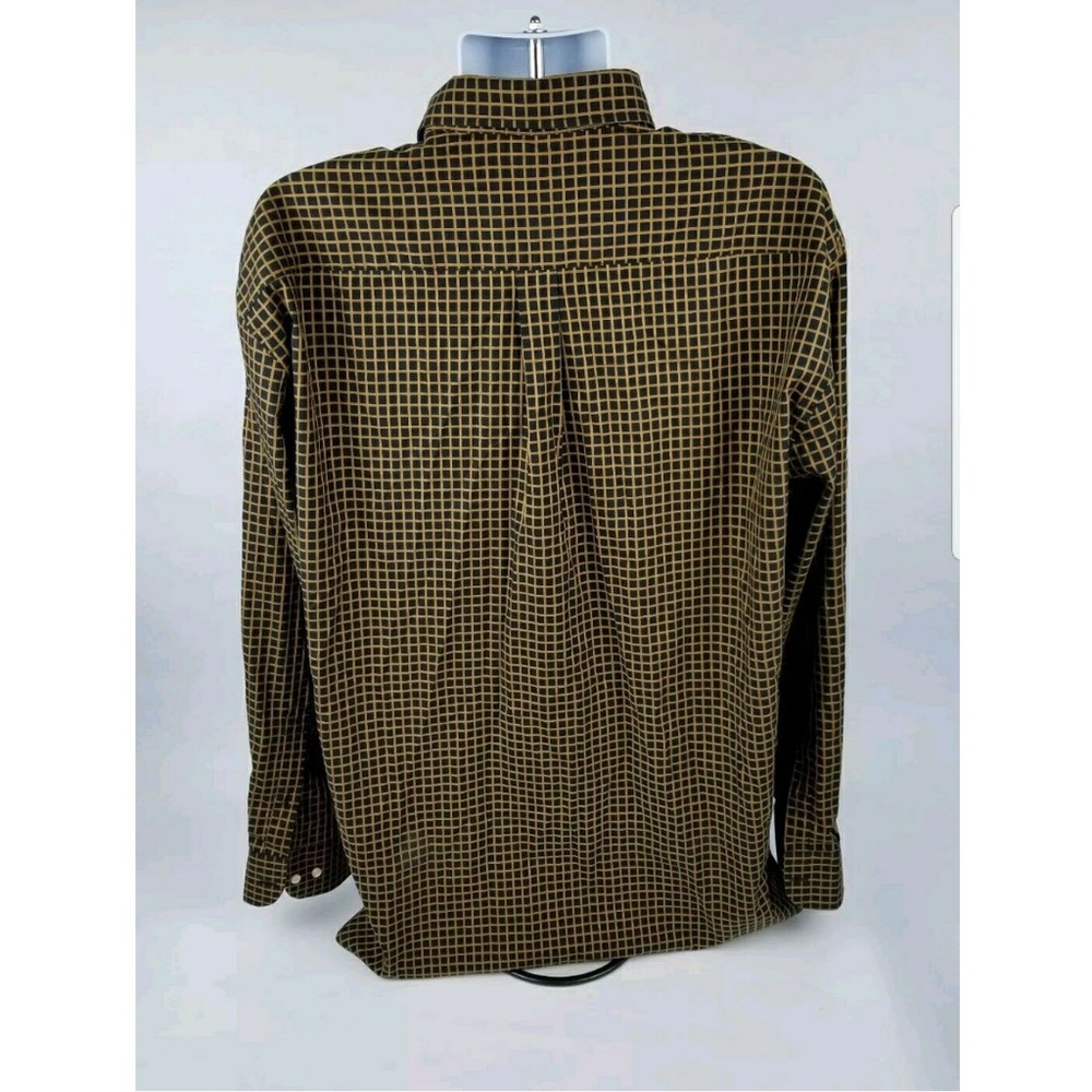 Peter Millar Brown Black Plaid Button Front Shirt - Picture 4 of 6